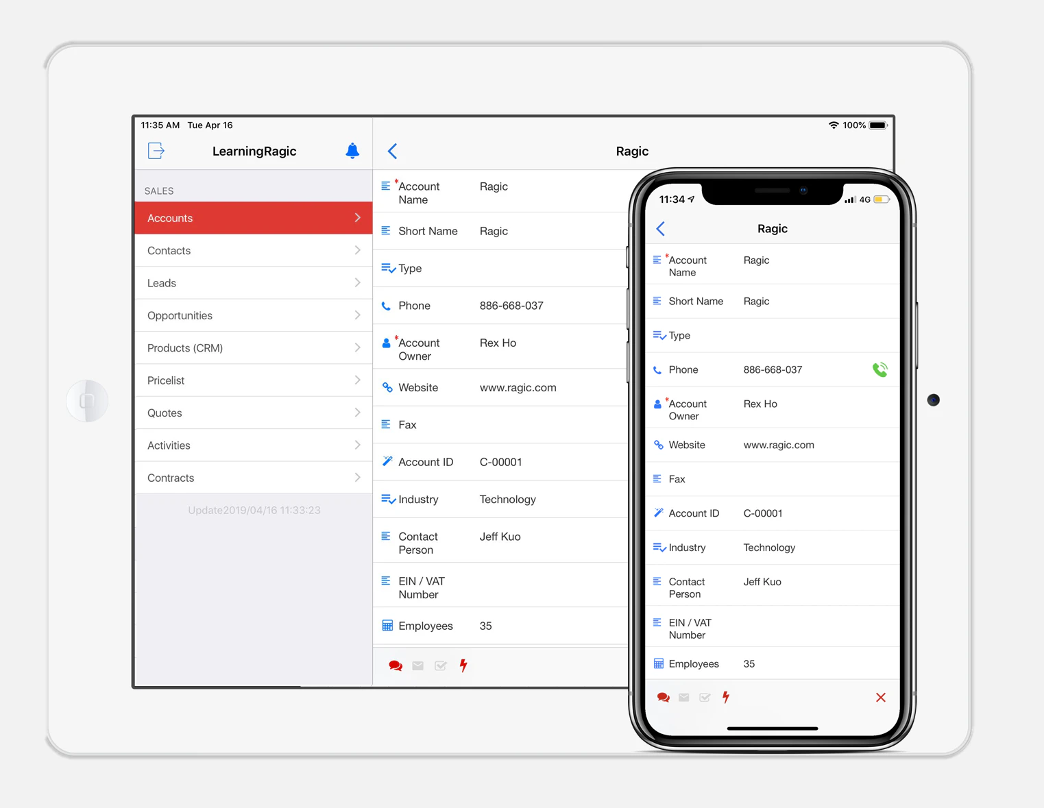 screenshot of Ragic Builder